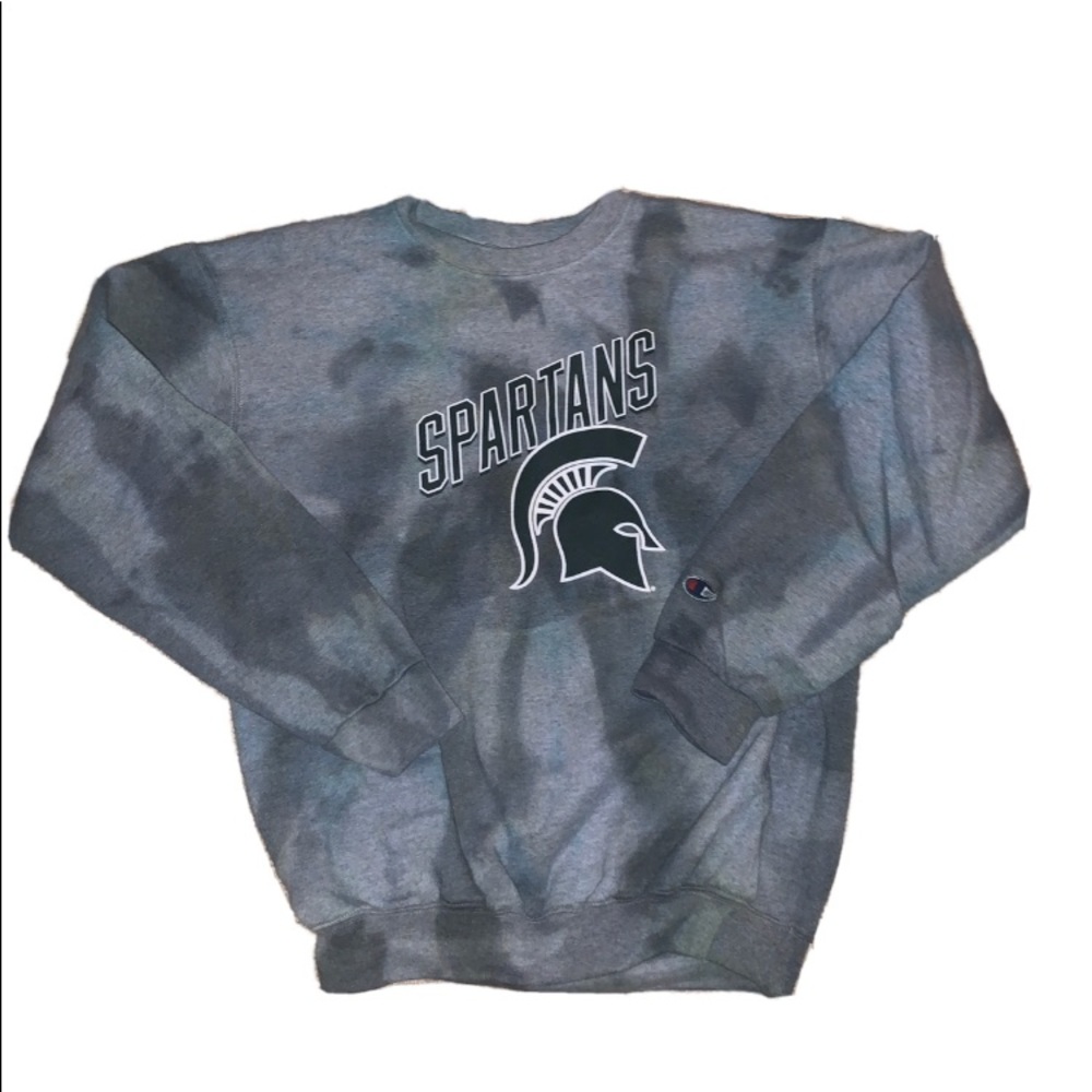 michigan state sweatshirt tie dyed